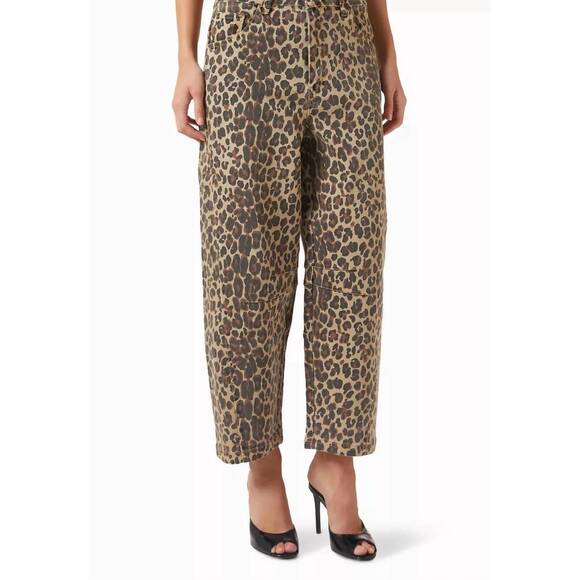 NEVER FULLY DRESSED Denim - NEW NEVER FULLY DRESSED leopard barrel jean